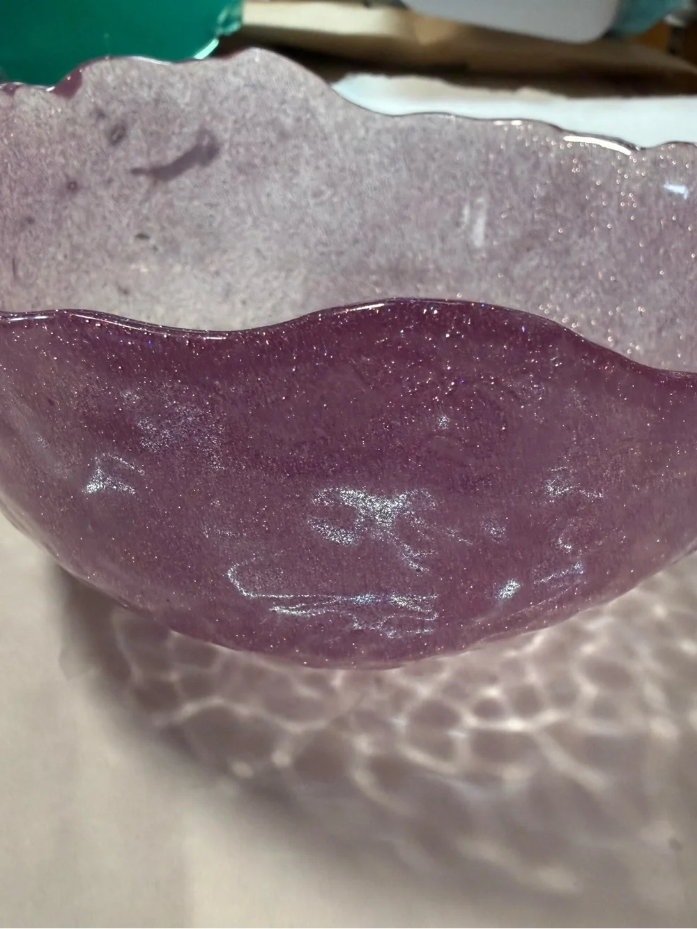 Shimmery Lavender Pink Decorative Bath Bowl